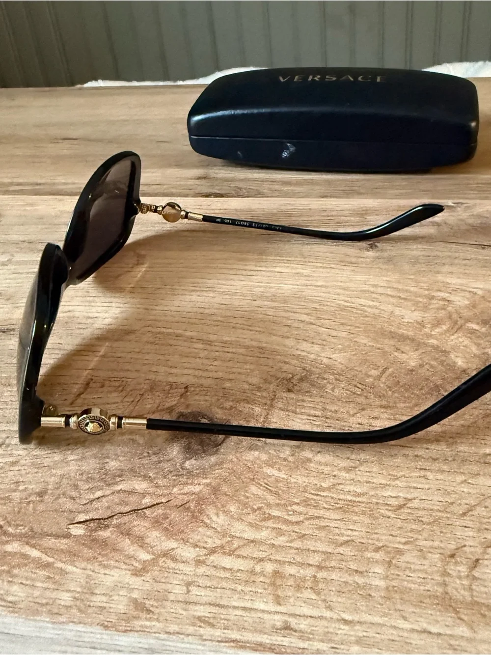 VERSACE 4303 GB1/T3 58mm Black Gold Butterfly Sunglasses Italy Women’s Designer